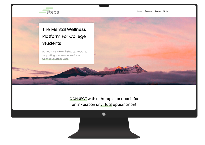Custom website design for Steps Wellness created by SPARK